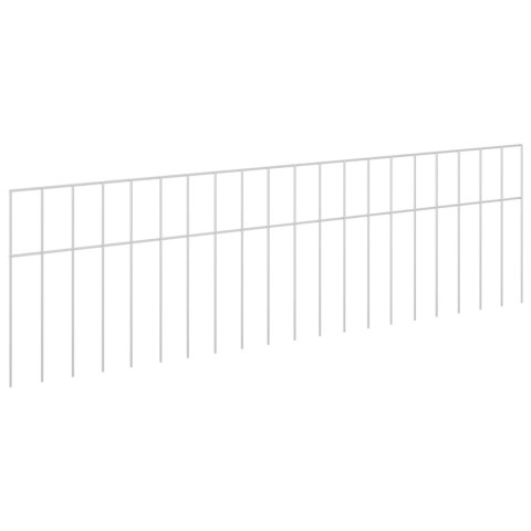 PANEL OGRODZENIOWY 12 PCS STAL OCYNKOWANA SREBRNY