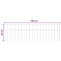 PANEL OGRODZENIOWY 12 PCS STAL OCYNKOWANA SREBRNY