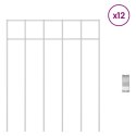 PANEL OGRODZENIOWY 12 PCS STAL OCYNKOWANA SREBRNY