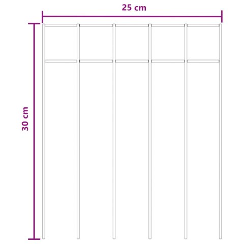 PANEL OGRODZENIOWY 12 PCS STAL OCYNKOWANA SREBRNY