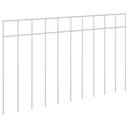 PANEL OGRODZENIOWY 12 PCS STAL OCYNKOWANA SREBRNY