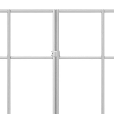 PANEL OGRODZENIOWY 12 PCS STAL OCYNKOWANA SREBRNY