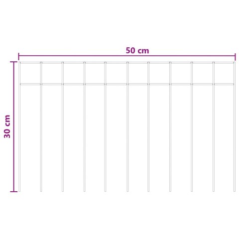 PANEL OGRODZENIOWY 12 PCS STAL OCYNKOWANA SREBRNY