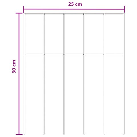 PANEL OGRODZENIOWY 24 PCS STAL OCYNKOWANA SREBRNY