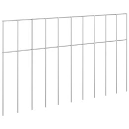 PANEL OGRODZENIOWY 24 PCS STAL OCYNKOWANA SREBRNY