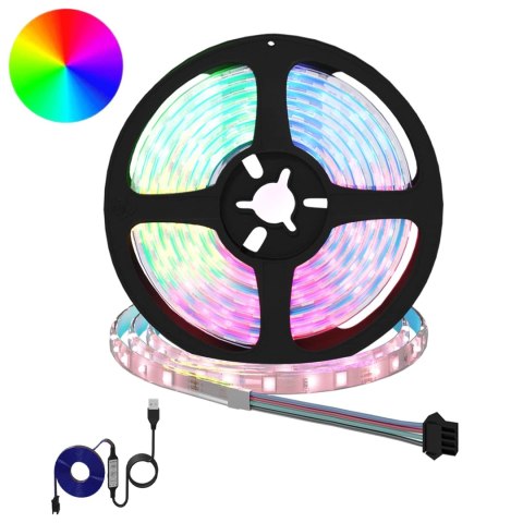 VidaXL Taśma LED 12 pcs Czarny i przezroczysty 2100 mm Miedź i plastik