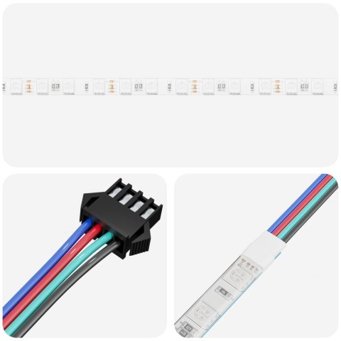 TAŚMA LED 12 PCS CZARNY I PRZEZROCZYSTY 550 MM MIEDŹ I PLASTIK