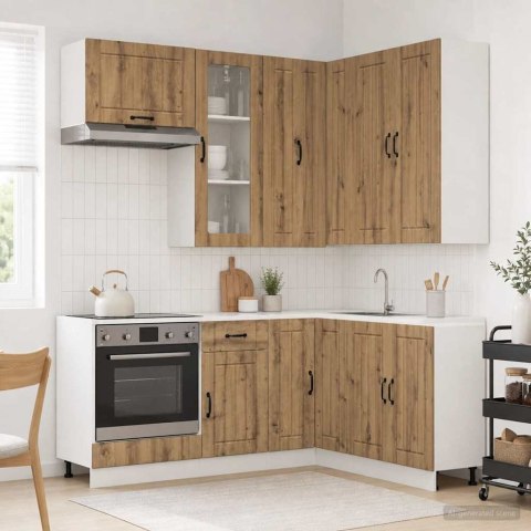 VidaXL Jednostka kuchenna LUCCA 8 pcs Dąb artisan Drewno inżynieryjne