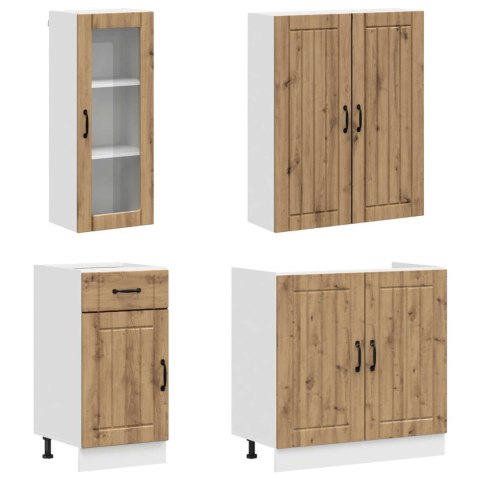 VidaXL Jednostka kuchenna LUCCA 8 pcs Dąb artisan Drewno inżynieryjne