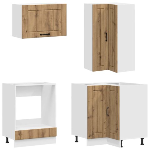 VidaXL Jednostka kuchenna LUCCA 8 pcs Dąb artisan Drewno inżynieryjne