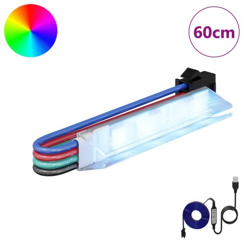 TAŚMA LED 12 PCS CZARNY I BIAŁY 1745 MM MIEDŹ I PLASTIK