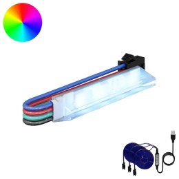 TAŚMA LED 12 PCS CZARNY I WIELOKOLOROWY 1745 MM MIEDŹ I PLASTIK