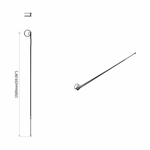 TAŚMA LED 12 PCS CZARNY I WIELOKOLOROWY 1745 MM MIEDŹ I PLASTIK
