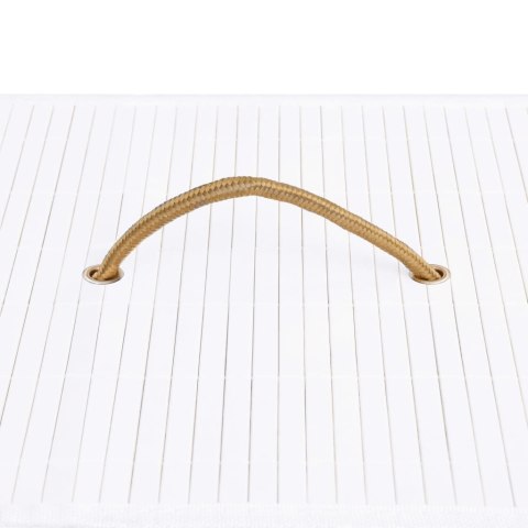 BAMBUSOWY KOSZ NA PRANIE BIAŁY 83 L