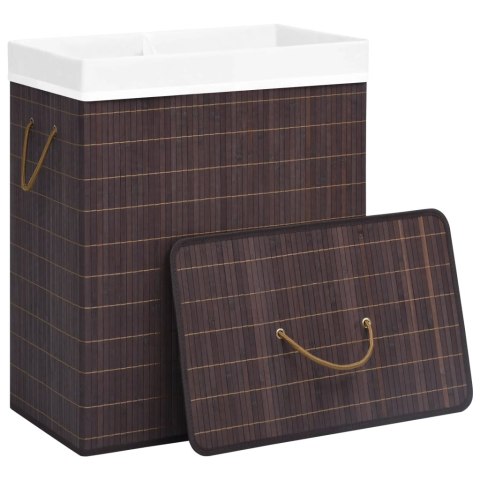 BAMBUSOWY KOSZ NA PRANIE BRĄZOWY 100 L