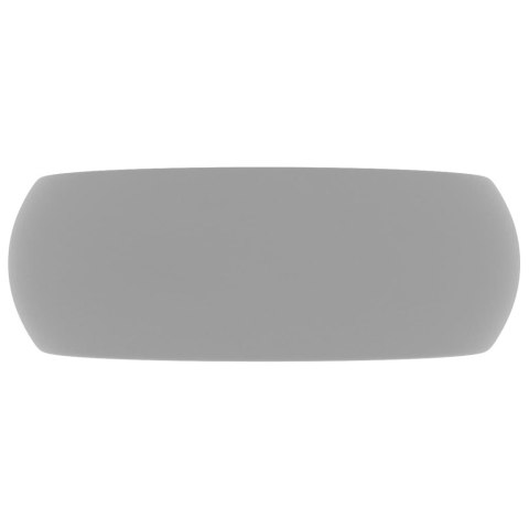 LUKSUSOWA OKRĄGŁA UMYWALKA MATOWY SZARY 40X15CM CERAMICZNA