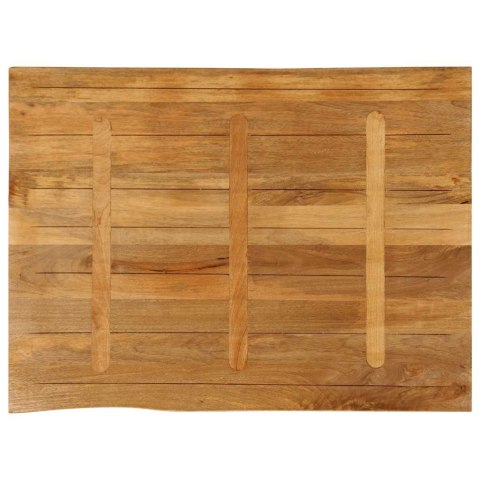 BLAT STOŁU 100X80X3,8CM NATURALNA KRAWĘDŹ LITE DREWNO MANGO