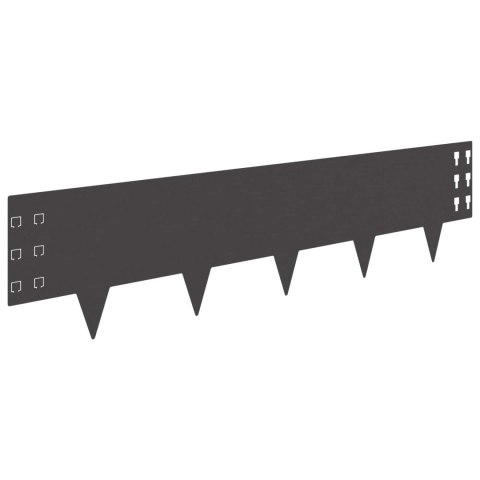 KRAWĘŻNIK DO TRAWNIKA 20 PCS 100X25CM STAL CZARNY