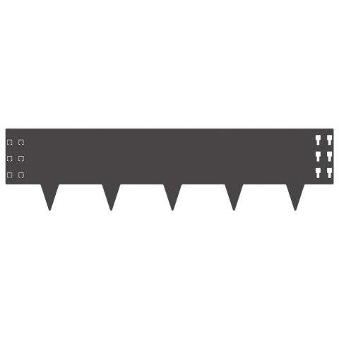 KRAWĘŻNIK DO TRAWNIKA 20 PCS 100X25CM STAL CZARNY