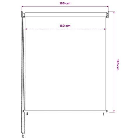 ROLETA ZEWNĘTRZNA 160X140CM ANTRACYTOWA