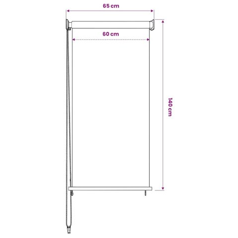 ROLETA ZEWNĘTRZNA 60X140CM BEŻOWA