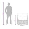 SOFA NAROŻNA SZARY POLIRATTAN