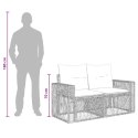 SOFA OGRODOWA 2-LICZBA MIEJSC BEŻOWY POLIRATTAN