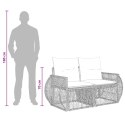 SOFA OGRODOWA 2-LICZBA MIEJSC BEŻOWY POLIRATTAN