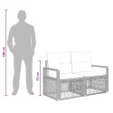 SOFA OGRODOWA 2-LICZBA MIEJSC BEŻOWY POLIRATTAN