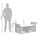 SOFA OGRODOWA 2-LICZBA MIEJSC SZARY POLIRATTAN