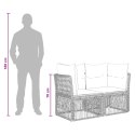 SOFA OGRODOWA 2-LICZBA MIEJSC SZARY POLIRATTAN