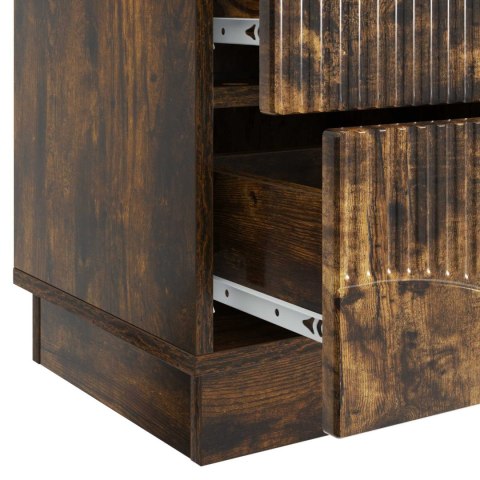 SZAFKA NOCNA Z SZUFLADĄ 2 PCS DĄB WĘDZONY 43X34,5X44,5CM