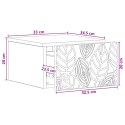 VidaXL Stolik boczny montowany na ścianie 2 pcs Czarny