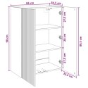VidaXL Szafka ścienna Betonowy szary 66 x 34,5 x 90 cm