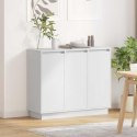 KOMODA LED BIAŁY 90X32X75CM MATERIAŁ DREWNOPOCHODNY