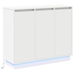 KOMODA LED BIAŁY 90X32X75CM MATERIAŁ DREWNOPOCHODNY