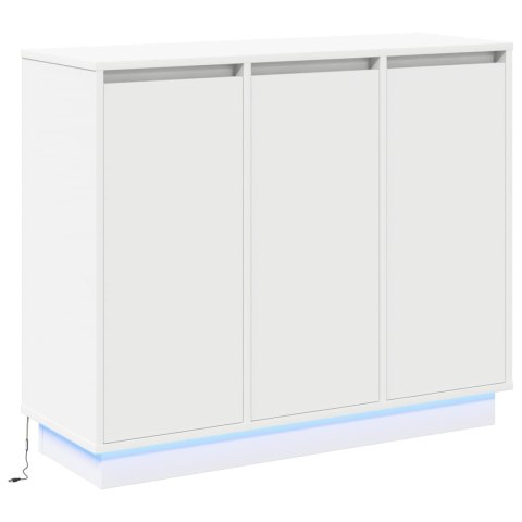 KOMODA LED BIAŁY 90X32X75CM MATERIAŁ DREWNOPOCHODNY