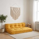 PODUSZKA DO SOFY PALETOWEJ 2 PCS ŻÓŁTY 120X80X38CM TKANINA