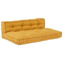 PODUSZKA DO SOFY PALETOWEJ 2 PCS ŻÓŁTY 120X80X38CM TKANINA