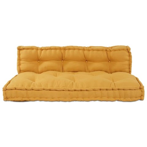 PODUSZKA DO SOFY PALETOWEJ 2 PCS ŻÓŁTY 120X80X38CM TKANINA
