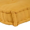 PODUSZKA DO SOFY PALETOWEJ 2 PCS ŻÓŁTY 120X80X38CM TKANINA