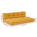 PODUSZKA DO SOFY PALETOWEJ 2 PCS ŻÓŁTY 120X80X38CM TKANINA