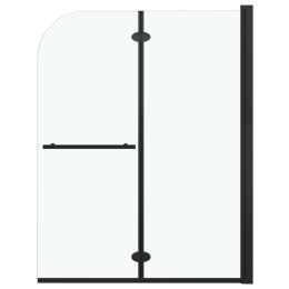 SKŁADANY PARAWAN NAWANNOWY 2 PANELE ESG 95X140CM CZARNY