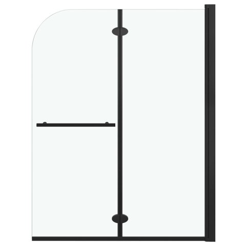SKŁADANY PARAWAN NAWANNOWY 2 PANELE ESG 95X140CM CZARNY