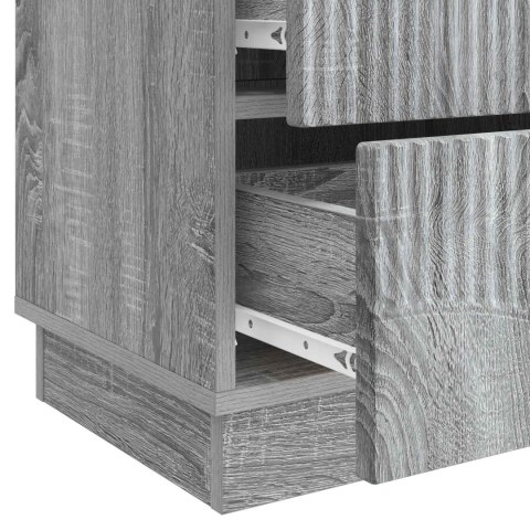 SZAFKA NOCNA Z SZUFLADĄ 2 PCS SZARY SONOMA 43X34,5X44,5CM