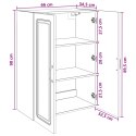 VidaXL Szafka ścienna Biały 66 x 34,5 x 90 cm Drewno inżynieryjne
