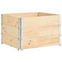 VidaXL Nadstawki paletowe, 3 szt., 100x100 cm, lite drewno sosnowe