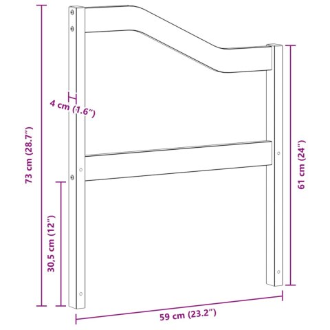 VidaXL Podłokietnik 2 pcs naturalny 59 x 4 x 73 cm Lite Drewno Akacji