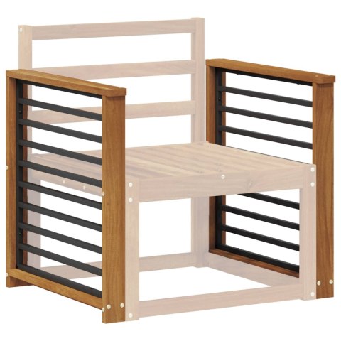 VidaXL Podłokietnik 2 pcs naturalny 60 x 6 x 61 cm Lite Drewno Akacji
