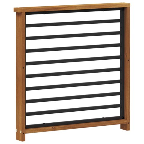 VidaXL Podłokietnik 2 pcs naturalny 60 x 6 x 61 cm Lite Drewno Akacji